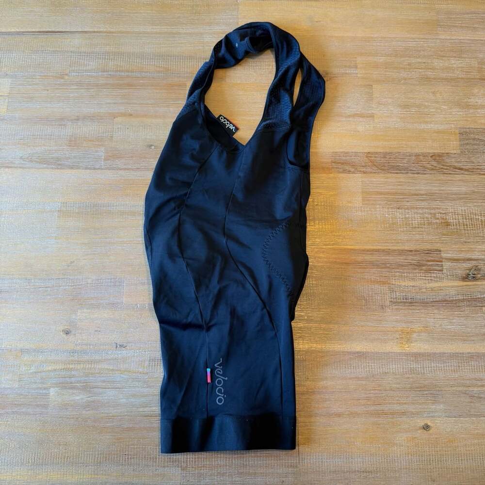 Velocio Super Light Cycling Bib Shorts Mens Large Black Mesh Straps Italy Bike